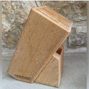 Farberware Knife Storage 5-Slot Wooden Kitchen Scissors Cutlery Block Only